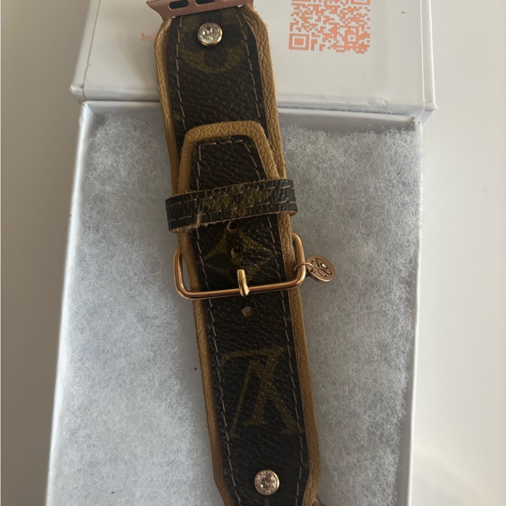 Sparkl Apple Watch band size 2 (38/41) band made from Auth  LV purse $200